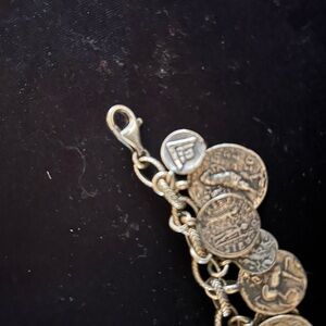 Silpada Silver Coin Charm Bracelet